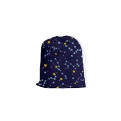 Seamless-pattern-with-cartoon-zodiac-constellations-starry-sky Drawstring Pouch (xs) by uniart180623