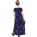 Seamless-pattern-with-cartoon-zodiac-constellations-starry-sky Kids  Short Sleeve Maxi Dress View2