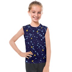 Seamless-pattern-with-cartoon-zodiac-constellations-starry-sky Kids  Mesh Tank Top by uniart180623