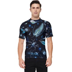 Colorful-abstract-pattern-consisting-glowing-lights-luminescent-images-marine-plankton-dark Men s Short Sleeve Rash Guard by uniart180623