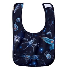 Colorful-abstract-pattern-consisting-glowing-lights-luminescent-images-marine-plankton-dark Baby Bib by uniart180623