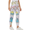 Cute-seamless-pattern-with-space Women s Cropped Drawstring Pants View3