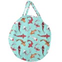 Pattern-with-koi-fishes Giant Round Zipper Tote View1