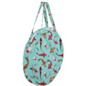 Pattern-with-koi-fishes Giant Round Zipper Tote View3