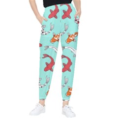 Pattern-with-koi-fishes Women s Tapered Pants by uniart180623