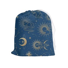 Seamless-galaxy-pattern Drawstring Pouch (xl) by uniart180623