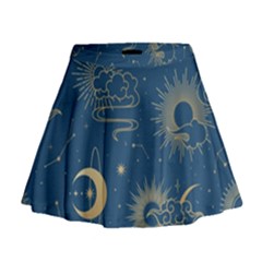 Seamless-galaxy-pattern Mini Flare Skirt by uniart180623