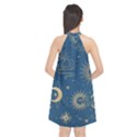 Seamless-galaxy-pattern Halter Neckline Chiffon Dress  View2