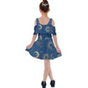 Seamless-galaxy-pattern Kids  Shoulder Cutout Chiffon Dress View2