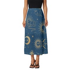 Seamless-galaxy-pattern Classic Midi Chiffon Skirt by uniart180623