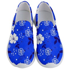 Blooming-seamless-pattern-blue-colors Men s Lightweight Slip Ons by uniart180623