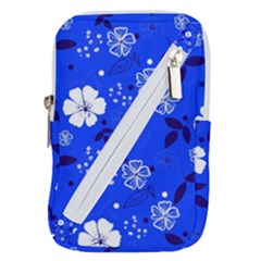 Blooming-seamless-pattern-blue-colors Belt Pouch Bag (large) by uniart180623