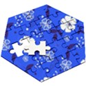 Blooming-seamless-pattern-blue-colors Wooden Puzzle Hexagon View3