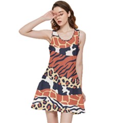 Mixed-animal-skin-print-safari-textures-mix-leopard-zebra-tiger-skins-patterns-luxury-animals-textur Inside Out Racerback Dress by uniart180623