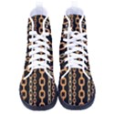 Gold-chain-jewelry-seamless-pattern Kid s High-Top Canvas Sneakers View1