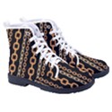 Gold-chain-jewelry-seamless-pattern Kid s High-Top Canvas Sneakers View3