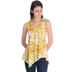 Cheese-slices-seamless-pattern-cartoon-style Sleeveless Tunic by uniart180623