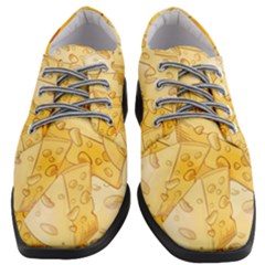 Cheese-slices-seamless-pattern-cartoon-style Women Heeled Oxford Shoes by uniart180623