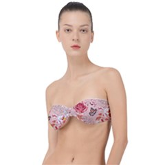 Beautiful-seamless-spring-pattern-with-roses-peony-orchid-succulents Classic Bandeau Bikini Top  by uniart180623