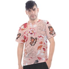 Beautiful-seamless-spring-pattern-with-roses-peony-orchid-succulents Men s Sport Top by uniart180623