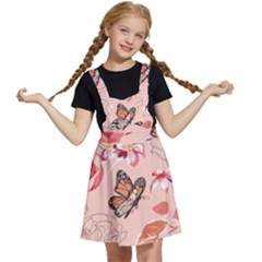 Beautiful-seamless-spring-pattern-with-roses-peony-orchid-succulents Kids  Apron Dress by uniart180623