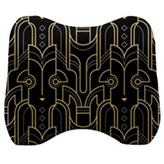 Art-deco-geometric-abstract-pattern-vector Velour Head Support Cushion by uniart180623