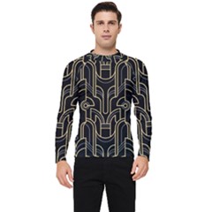 Art-deco-geometric-abstract-pattern-vector Men s Long Sleeve Rash Guard by uniart180623