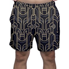 Art-deco-geometric-abstract-pattern-vector Men s Shorts by uniart180623