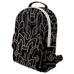 Art-deco-geometric-abstract-pattern-vector Flap Pocket Backpack (small)