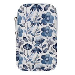 Indigo-watercolor-floral-seamless-pattern Waist Pouch (small) by uniart180623