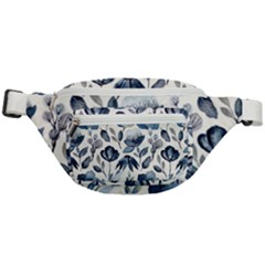 Indigo-watercolor-floral-seamless-pattern Fanny Pack by uniart180623