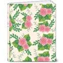 Cute-pink-flowers-with-leaves-pattern 8  x 10  Softcover Notebook View1