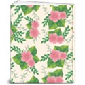 Cute-pink-flowers-with-leaves-pattern 8  x 10  Softcover Notebook View2