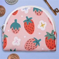 Strawberry-seamless-pattern Horseshoe Style Canvas Pouch by uniart180623