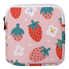 Strawberry-seamless-pattern Mini Square Pouch by uniart180623