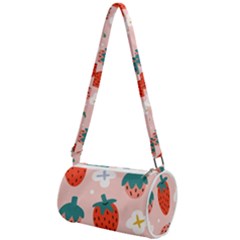 Strawberry-seamless-pattern Mini Cylinder Bag by uniart180623