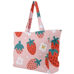 Strawberry-seamless-pattern Simple Shoulder Bag by uniart180623