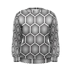 Halftone-tech-hexagons-seamless-pattern Women s Sweatshirt by uniart180623