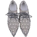 Halftone-tech-hexagons-seamless-pattern Pointed Oxford Shoes View1