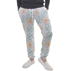 Hand-drawn-cute-flowers-with-leaves-pattern Men s Jogger Sweatpants by uniart180623