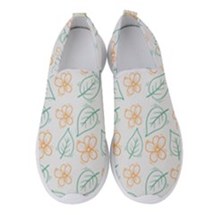 Hand-drawn-cute-flowers-with-leaves-pattern Women s Slip On Sneakers by uniart180623