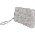 Hand-drawn-cute-flowers-with-leaves-pattern Wristlet Pouch Bag (Small) View1