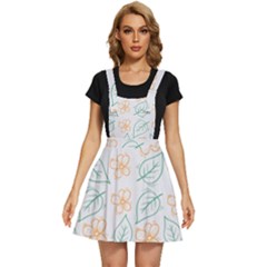 Hand-drawn-cute-flowers-with-leaves-pattern Apron Dress by uniart180623