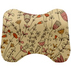 Seamless-pattern-with-different-flowers Head Support Cushion by uniart180623