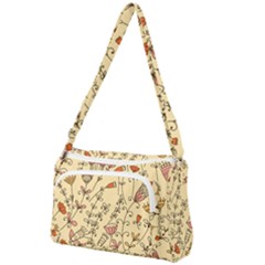 Seamless-pattern-with-different-flowers Front Pocket Crossbody Bag by uniart180623