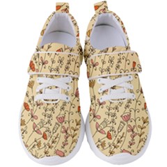 Seamless-pattern-with-different-flowers Women s Velcro Strap Shoes by uniart180623