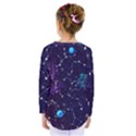 Realistic-night-sky-poster-with-constellations Kids  Long Sleeve Tee View2