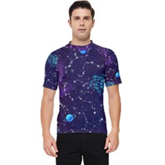 Realistic-night-sky-poster-with-constellations Men s Short Sleeve Rash Guard