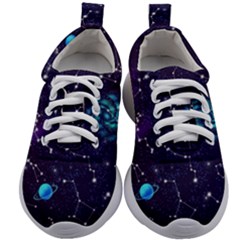 Realistic-night-sky-poster-with-constellations Kids Athletic Shoes by uniart180623