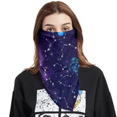 Realistic-night-sky-poster-with-constellations Face Covering Bandana (triangle) by uniart180623